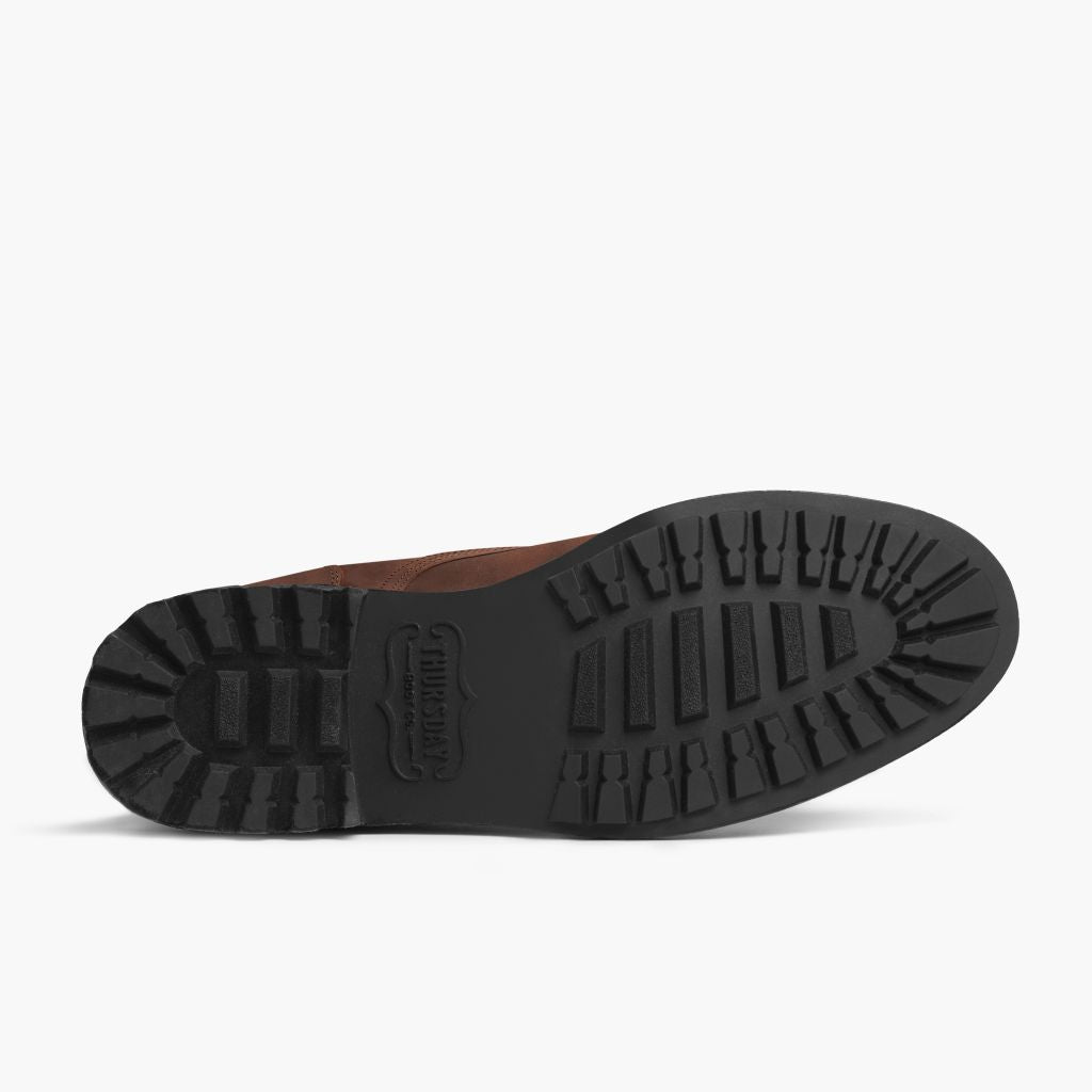 High-Traction Rubber Outsole & Lug Tread Pattern on Logger Arizona Adobe Δερμάτινα μποτάκια Ανδρικό