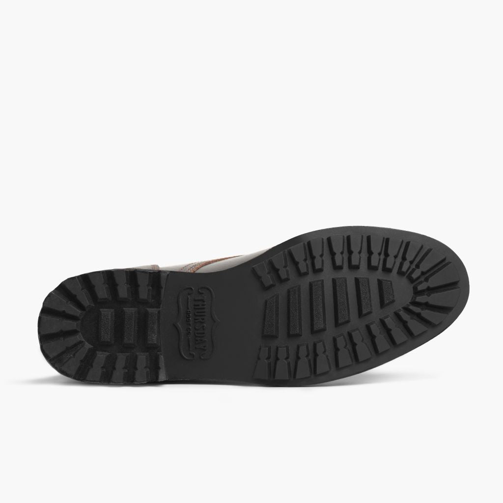 High-Traction Rubber Outsole & Lug Tread Pattern on Logger Waxed Cacao Δερμάτινα μποτάκια Ανδρικό