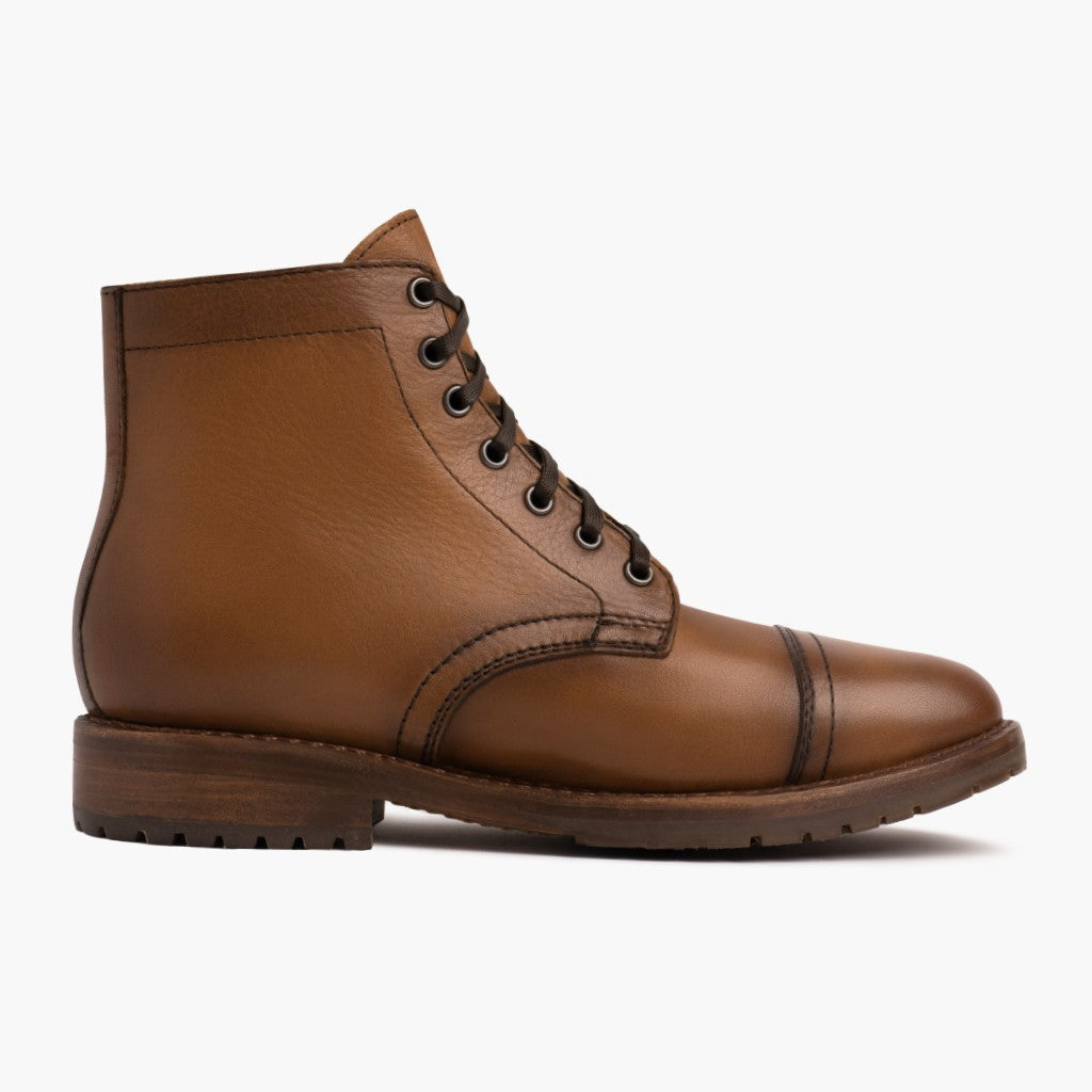 High-Traction Rubber Outsole & Lug Tread Pattern on Major Cuero Δερμάτινα μποτάκια Ανδρικό