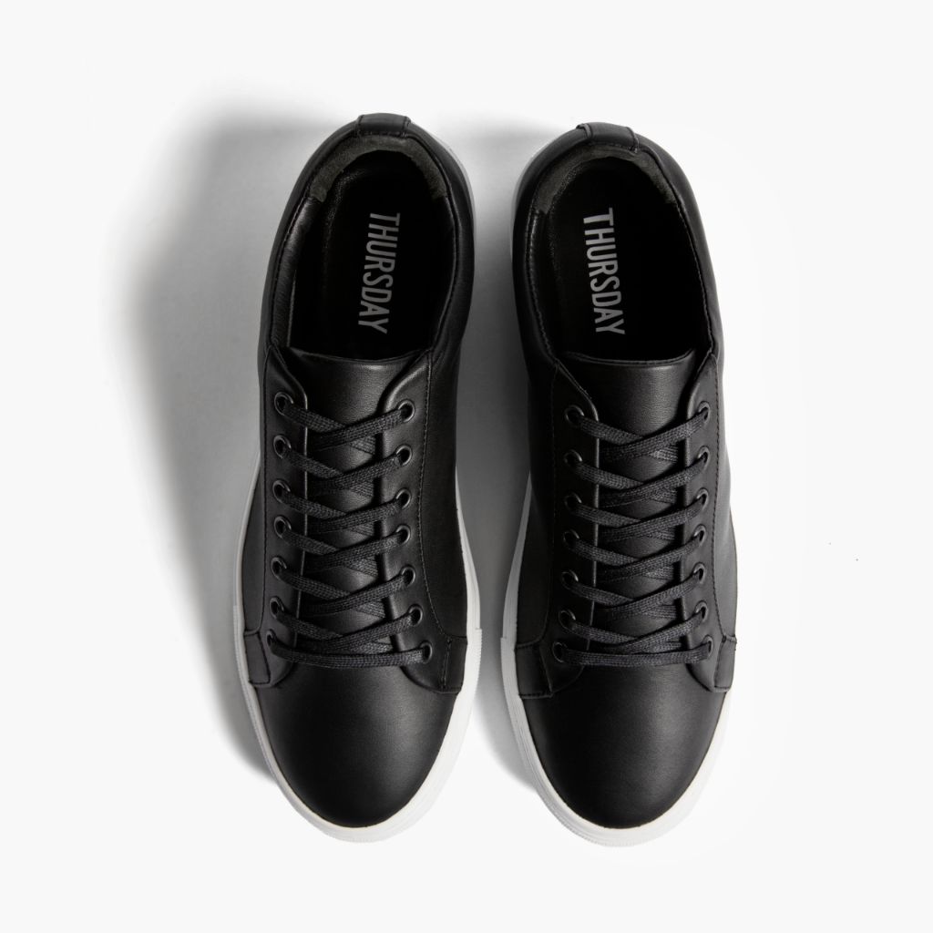 Premier Low Top Μαύρο Δερμάτινα sneakers Ανδρικό For Men - Ενισχυμένη φτέρνα & διπλές ραφές ακριβείας