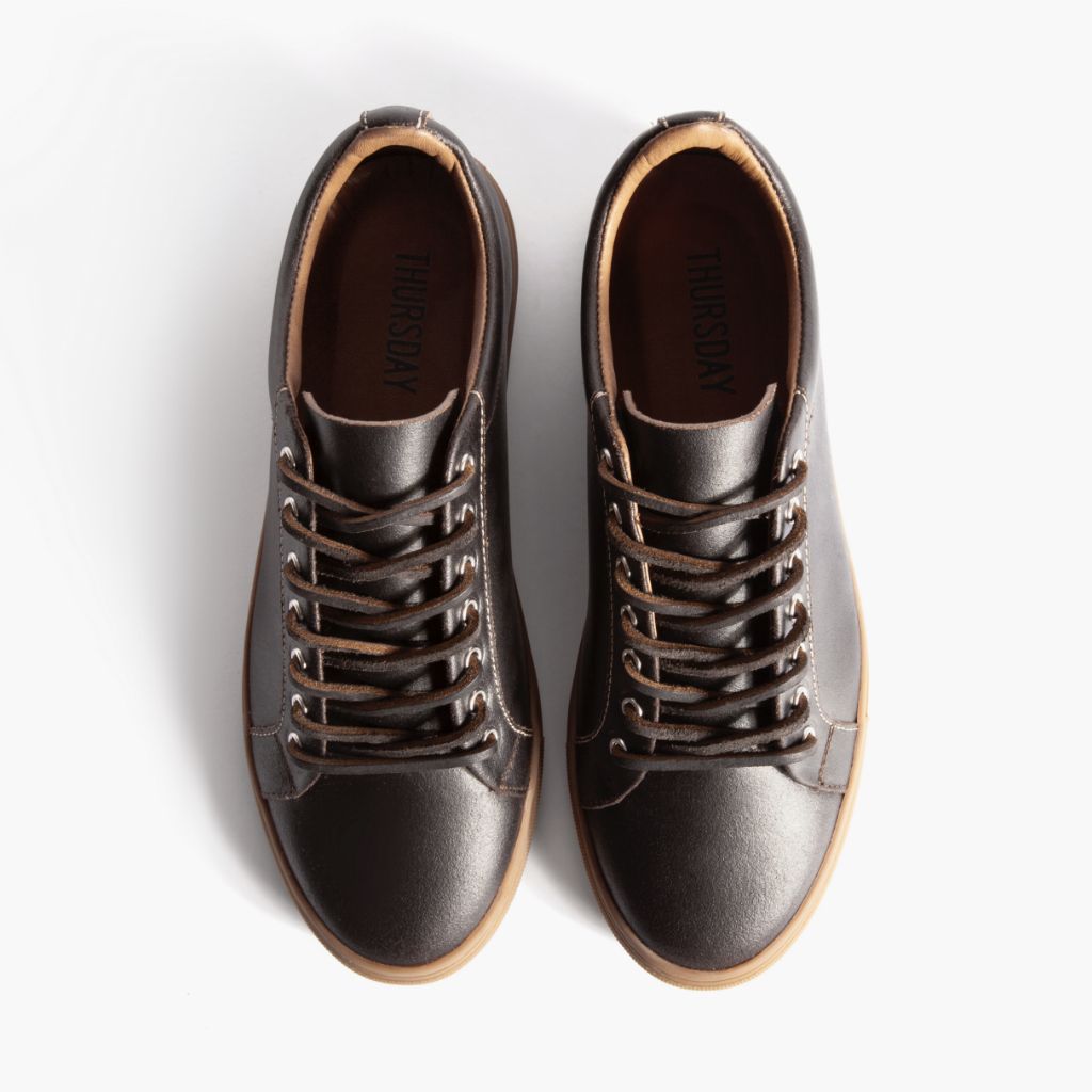 Premier Low Top Cacao Δερμάτινα sneakers Ανδρικό For Men - Ενισχυμένη φτέρνα & διπλές ραφές ακριβείας