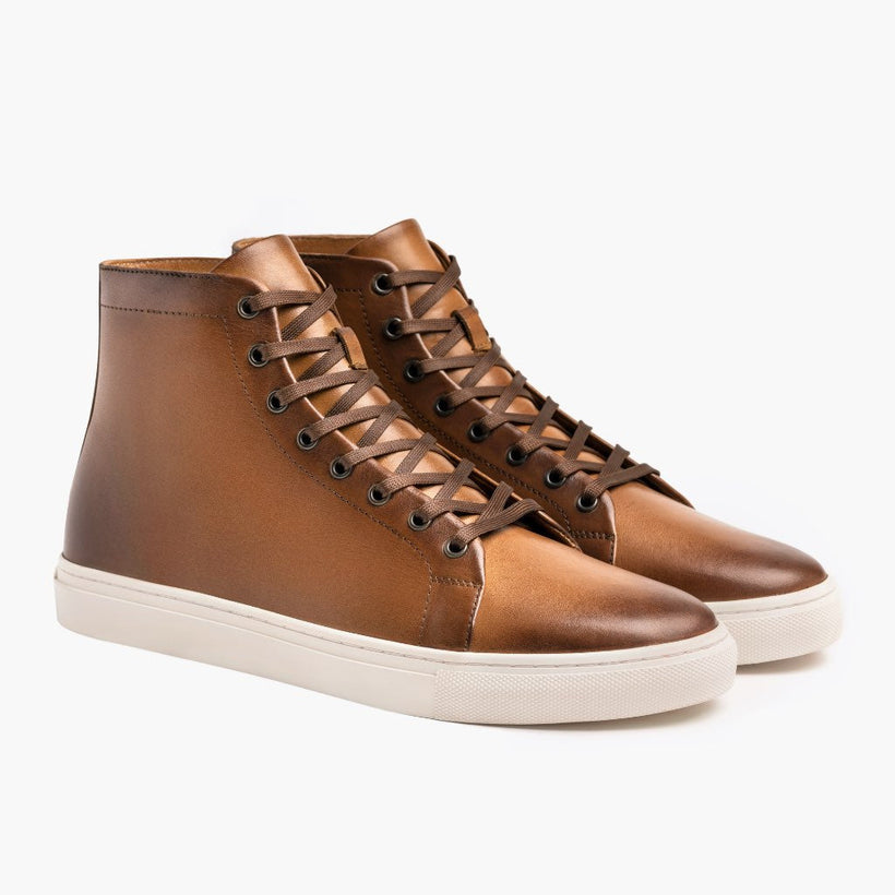 Premier High Top Toffee Leather Sneakers Ανδρικό