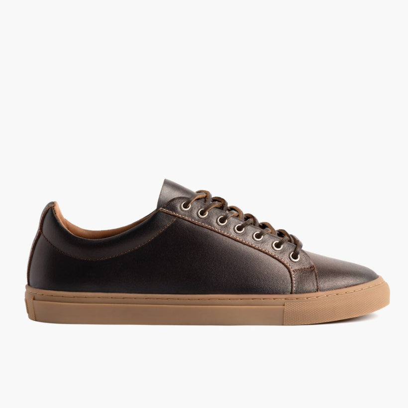 Premier Low Top Cacao Leather Sneakers Ανδρικό