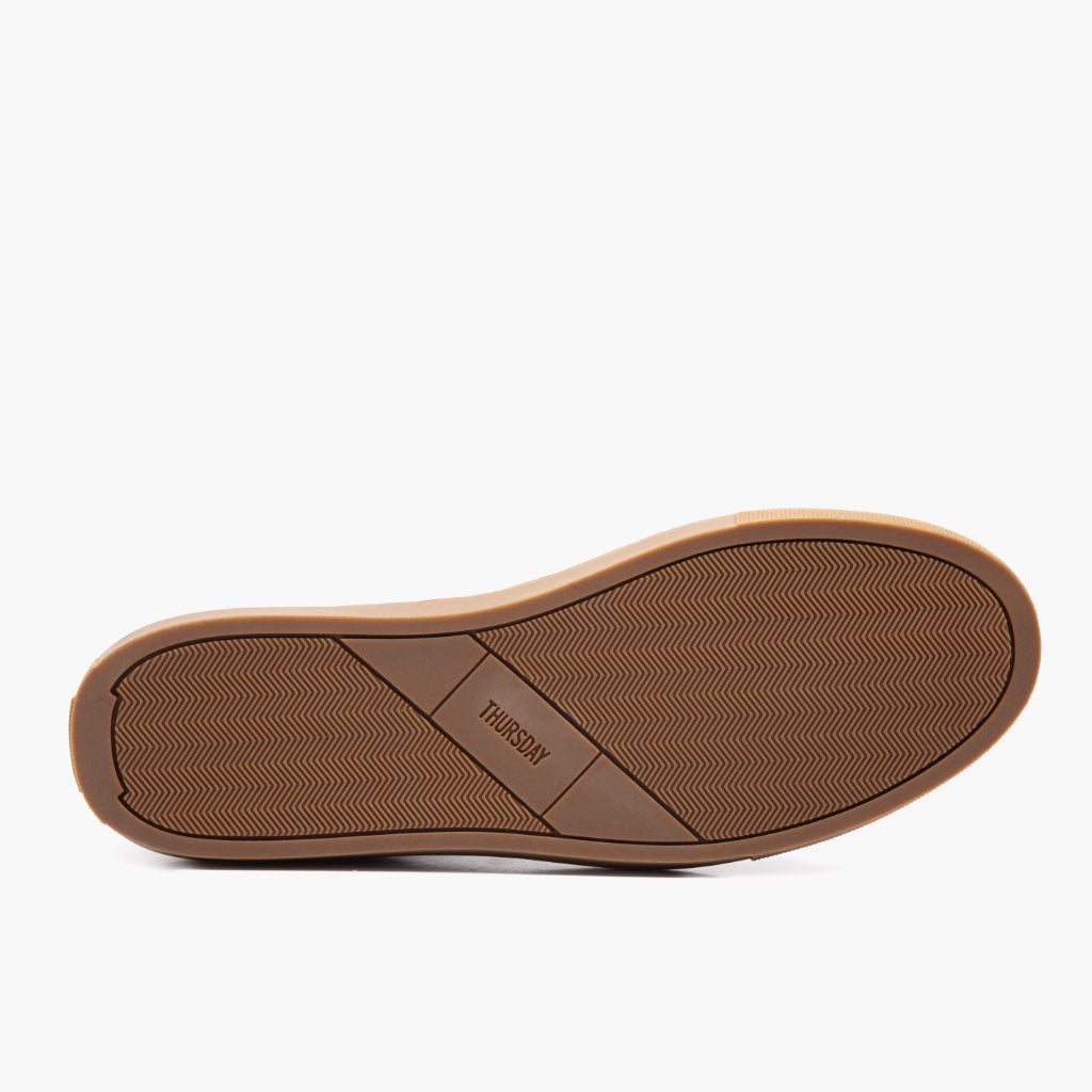 High-Traction Rubber Outsole & Lug Tread Pattern on Premier Low Top Cacao Δερμάτινα sneakers Ανδρικό For Men