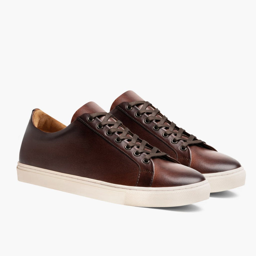 Premier Low Top Coffee Leather Sneakers Ανδρικό