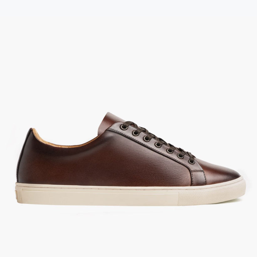 Premier Low Top Coffee Leather Sneakers Ανδρικό