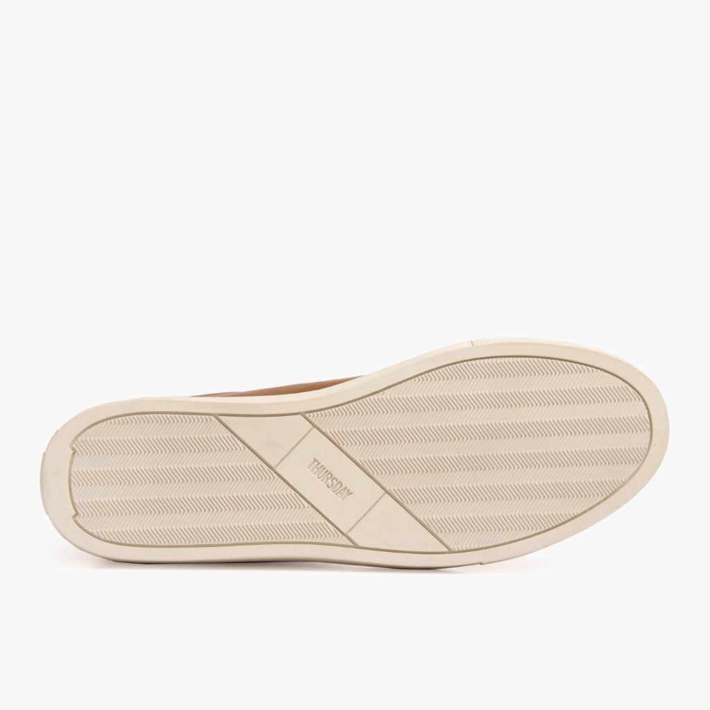 High-Traction Rubber Outsole & Lug Tread Pattern on Premier Low Top Toffee Δερμάτινα sneakers Ανδρικό For Men
