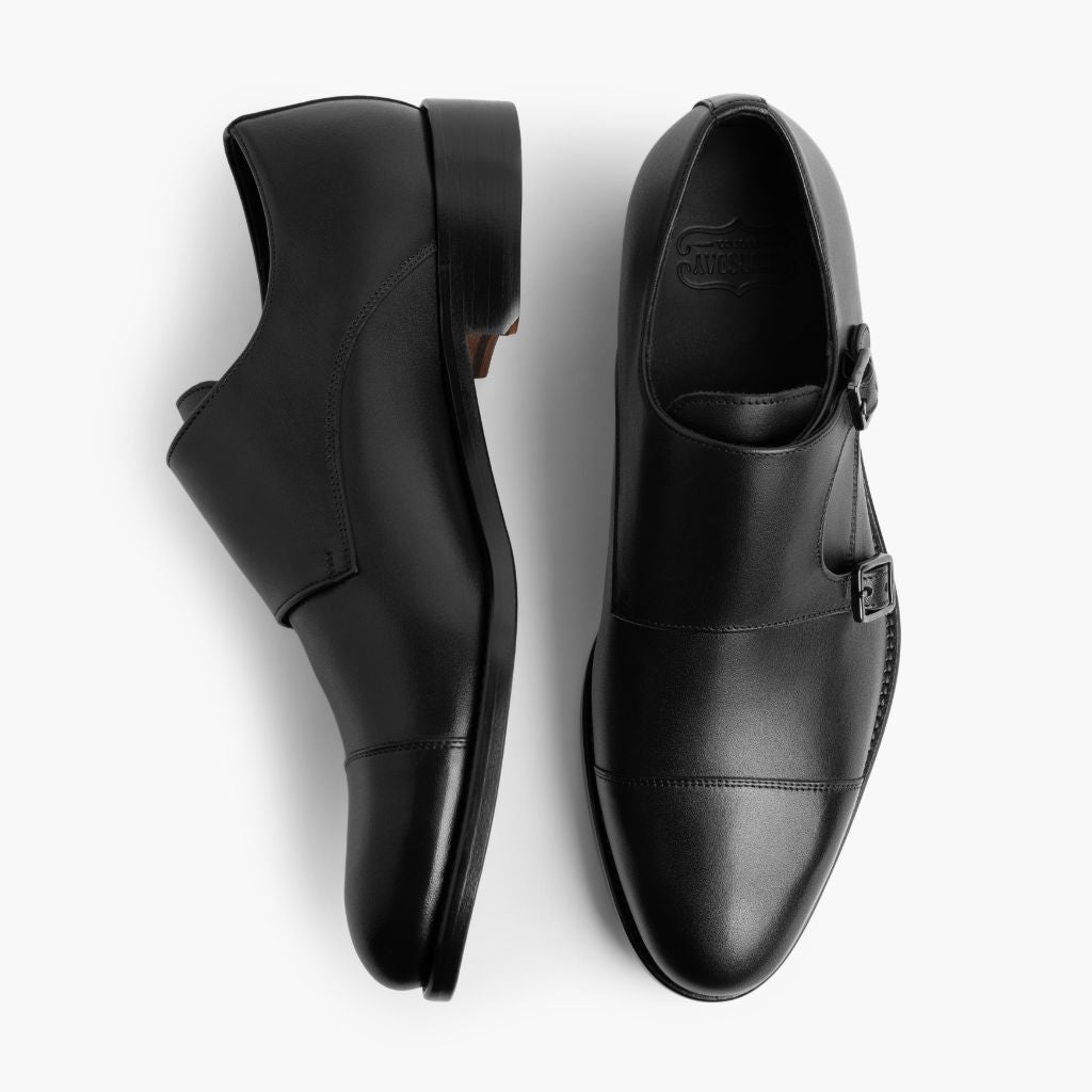 Saint Μαύρο Δερμάτινα μοκασίνια Ανδρικό For Men - Ενισχυμένη φτέρνα & διπλές ραφές ακριβείας
