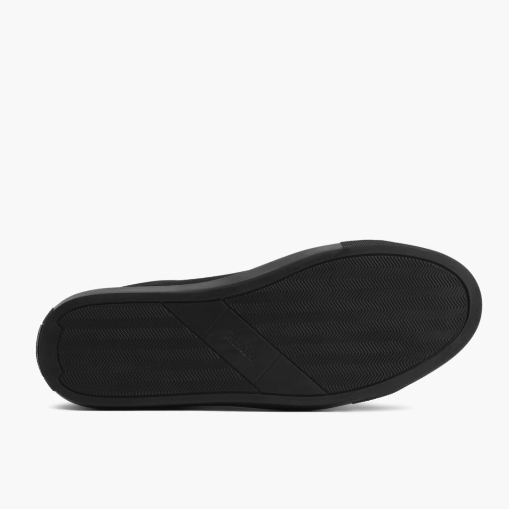 High-Traction Rubber Outsole & Lug Tread Pattern on Premier Low Top Μαύρο Matte Δερμάτινα sneakers Ανδρικό For Men