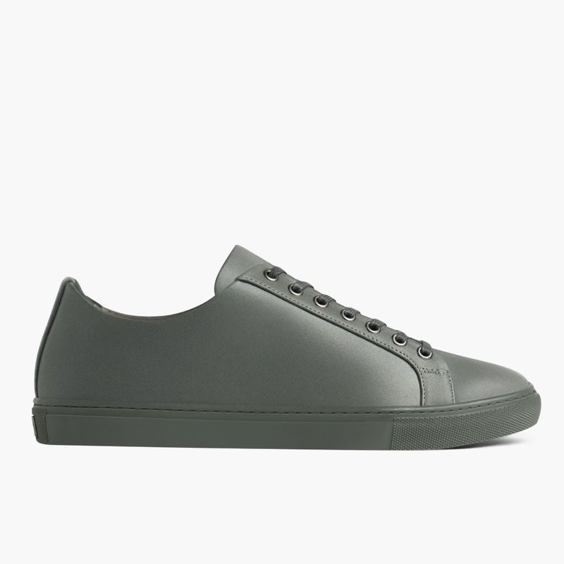 Premier Low Top Grey Leather Sneakers Ανδρικό