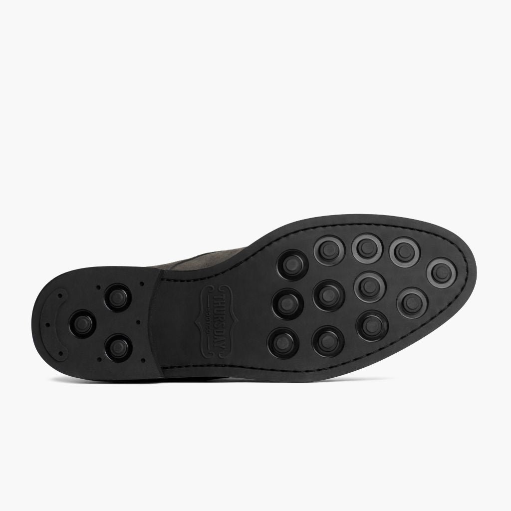 High-Traction Rubber Outsole & Lug Tread Pattern on Cadet Shadow Grey Δερμάτινα μποτάκια Ανδρικό