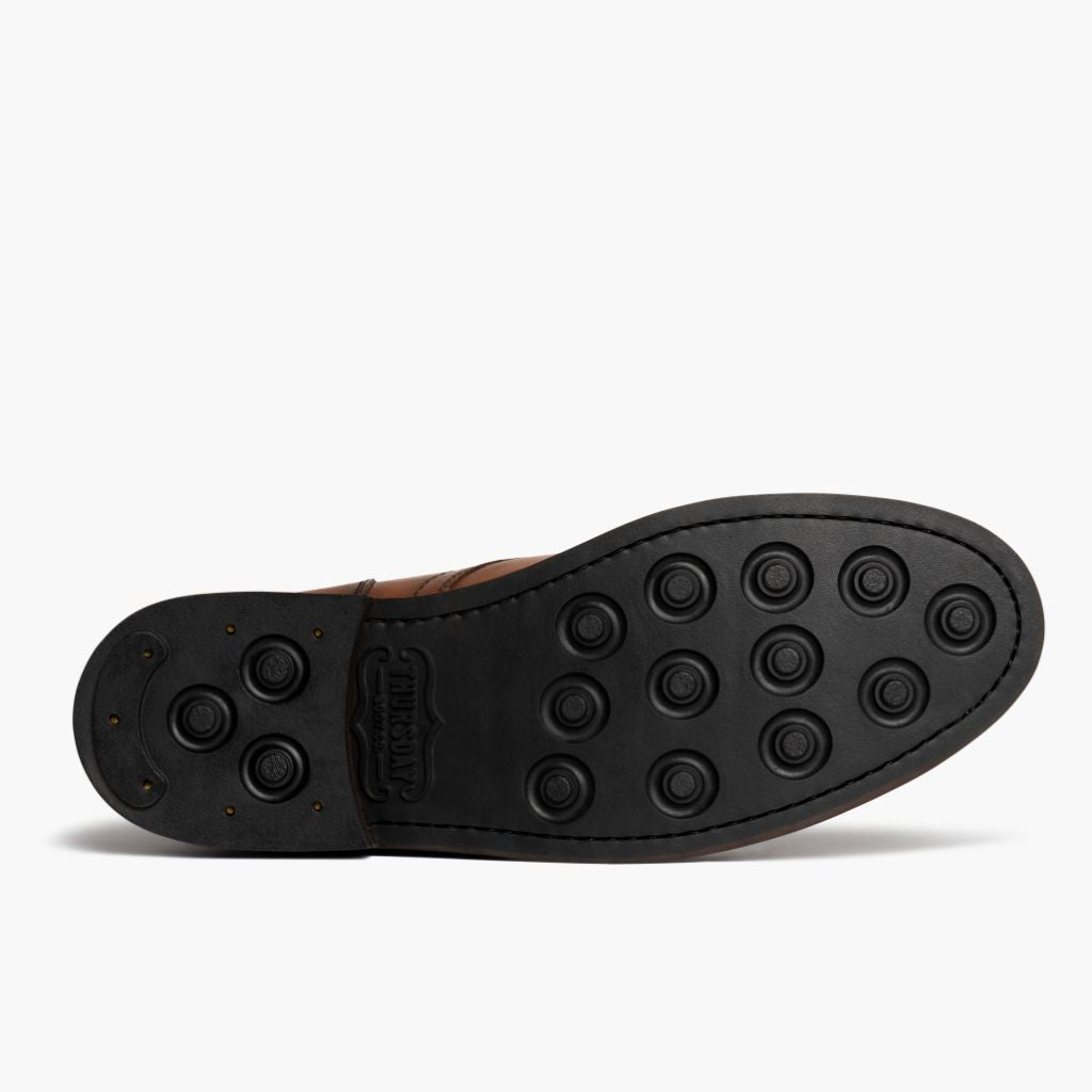High-Traction Rubber Outsole & Lug Tread Pattern on Captain Toffee Δερμάτινα μποτάκια Ανδρικό