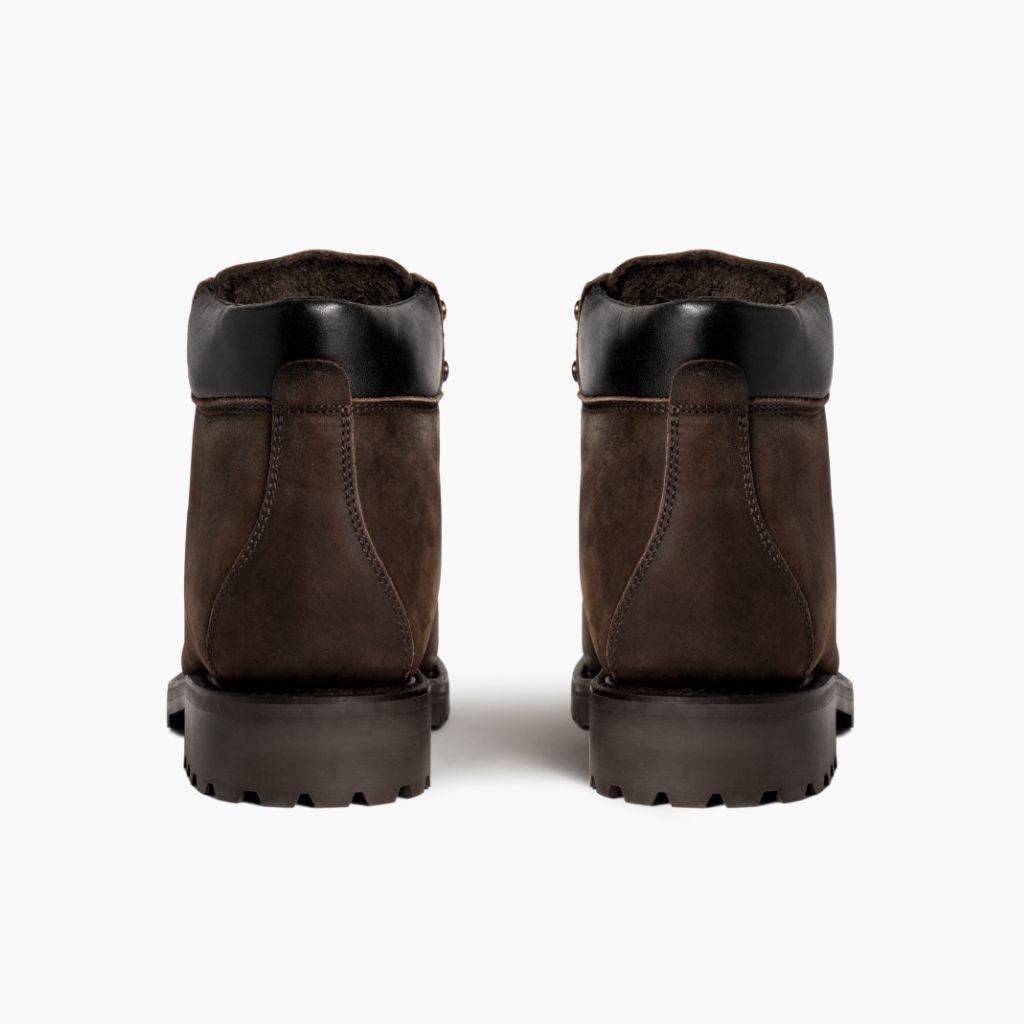 High-Traction Rubber Outsole & Lug Tread Pattern on Commander Tobacco Δερμάτινα μποτάκια Ανδρικό