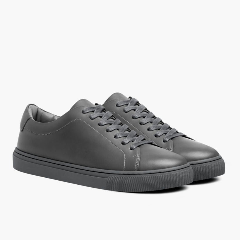 Encore Steel Grey Leather Sneakers Ανδρικό