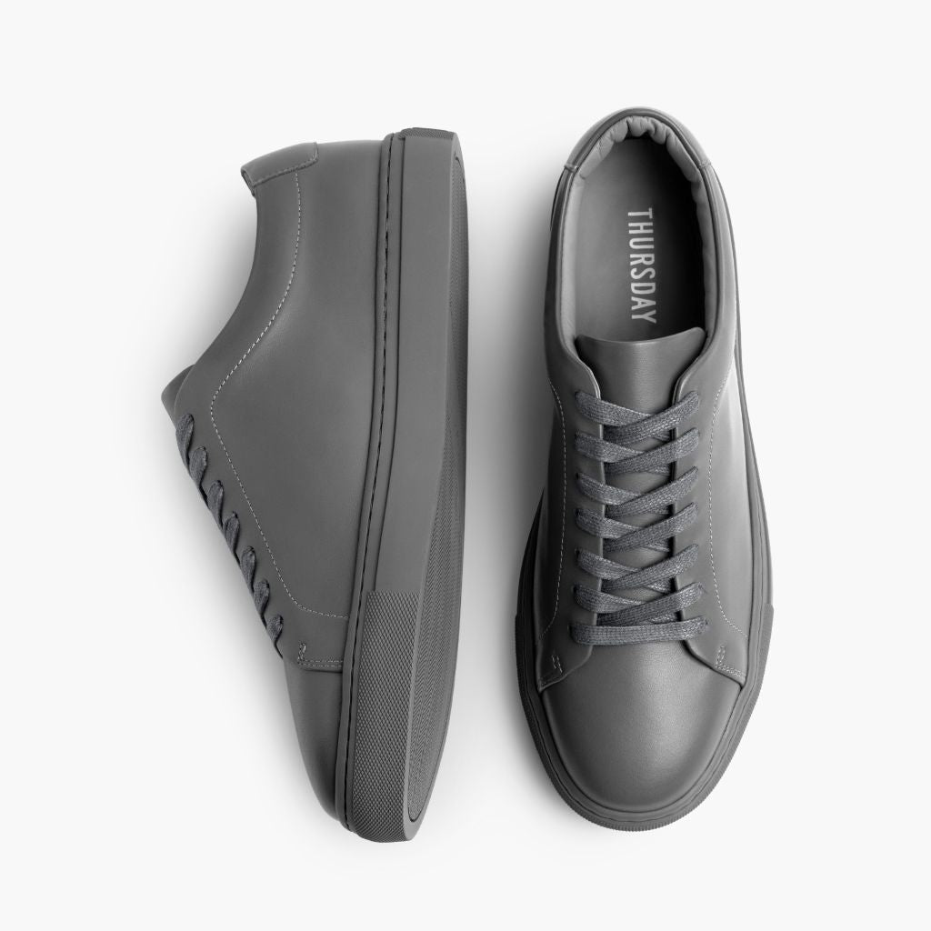 Encore Steel Grey Δερμάτινα sneakers Ανδρικό - Ενισχυμένη φτέρνα & διπλές ραφές ακριβείας