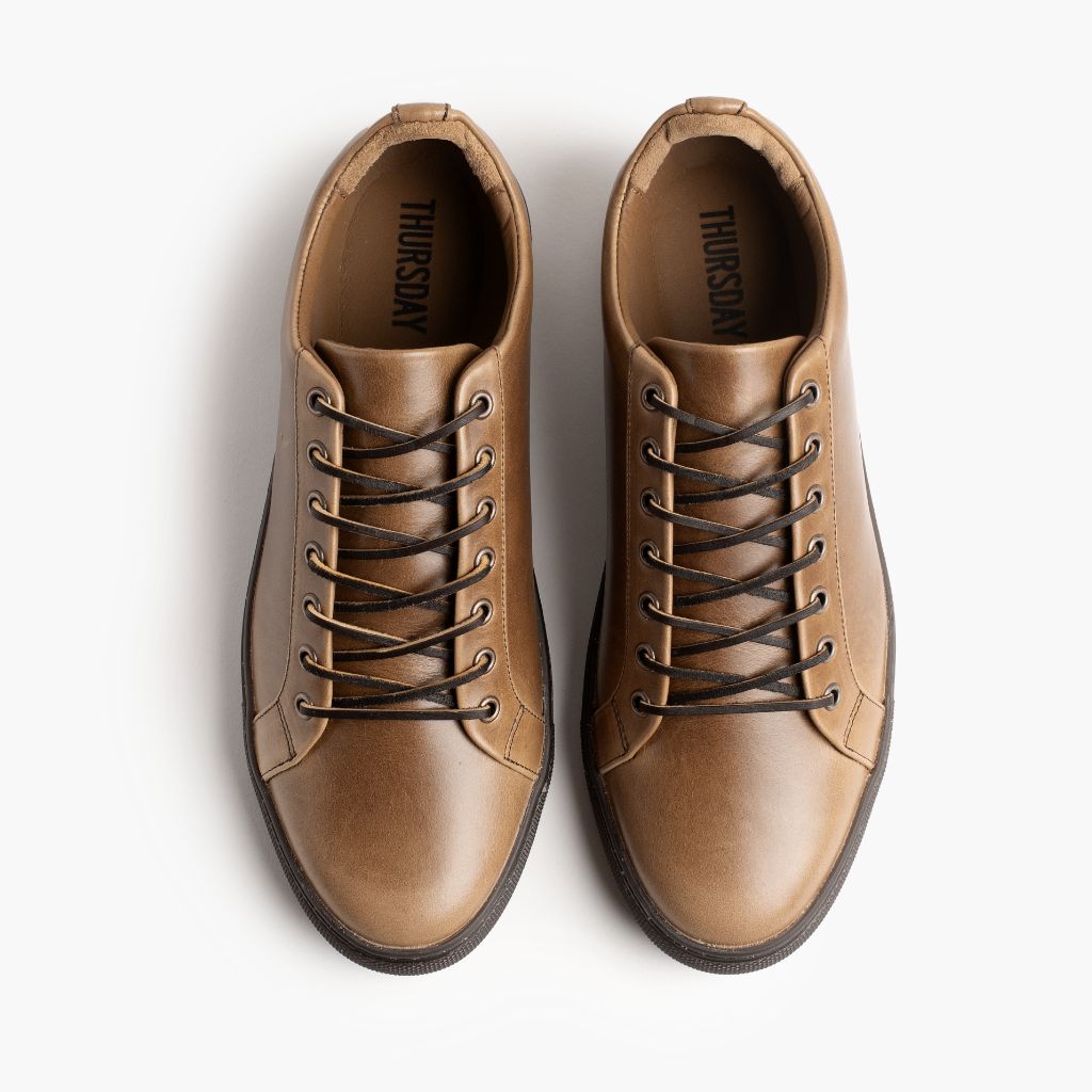 Premier Low Top Natural Δερμάτινα sneakers Ανδρικό For Men - Ενισχυμένη φτέρνα & διπλές ραφές ακριβείας