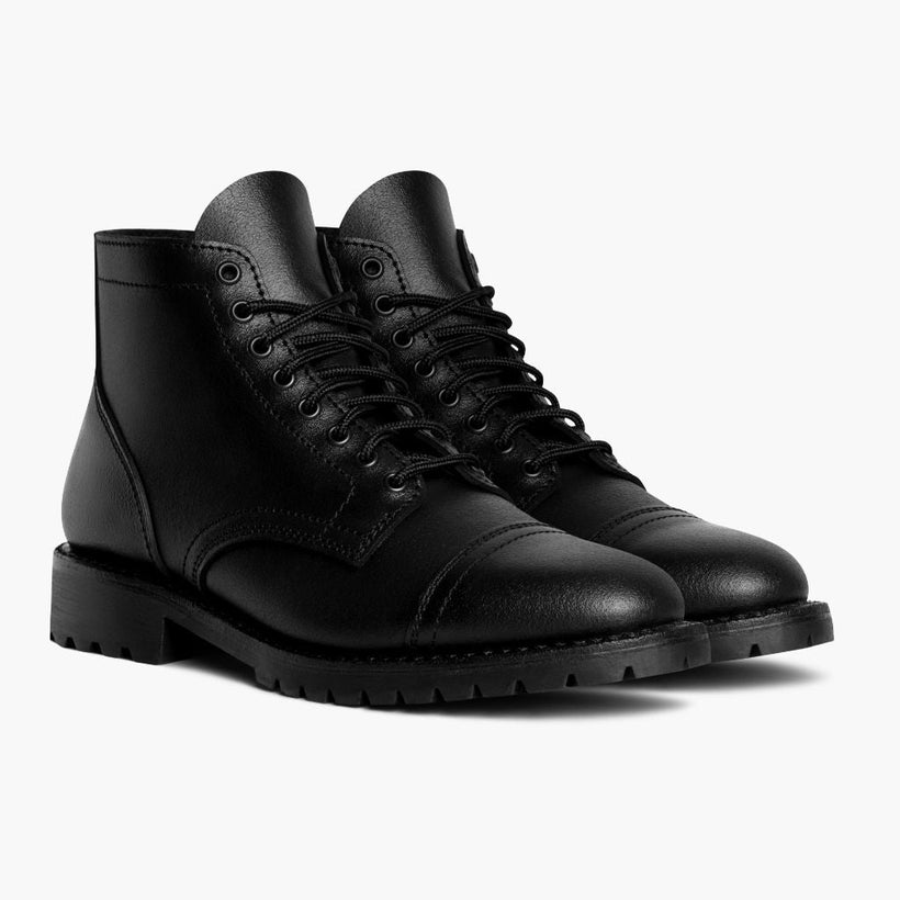 Vanguard Μαύρο Waxed Roughout Leather Boots Ανδρικό