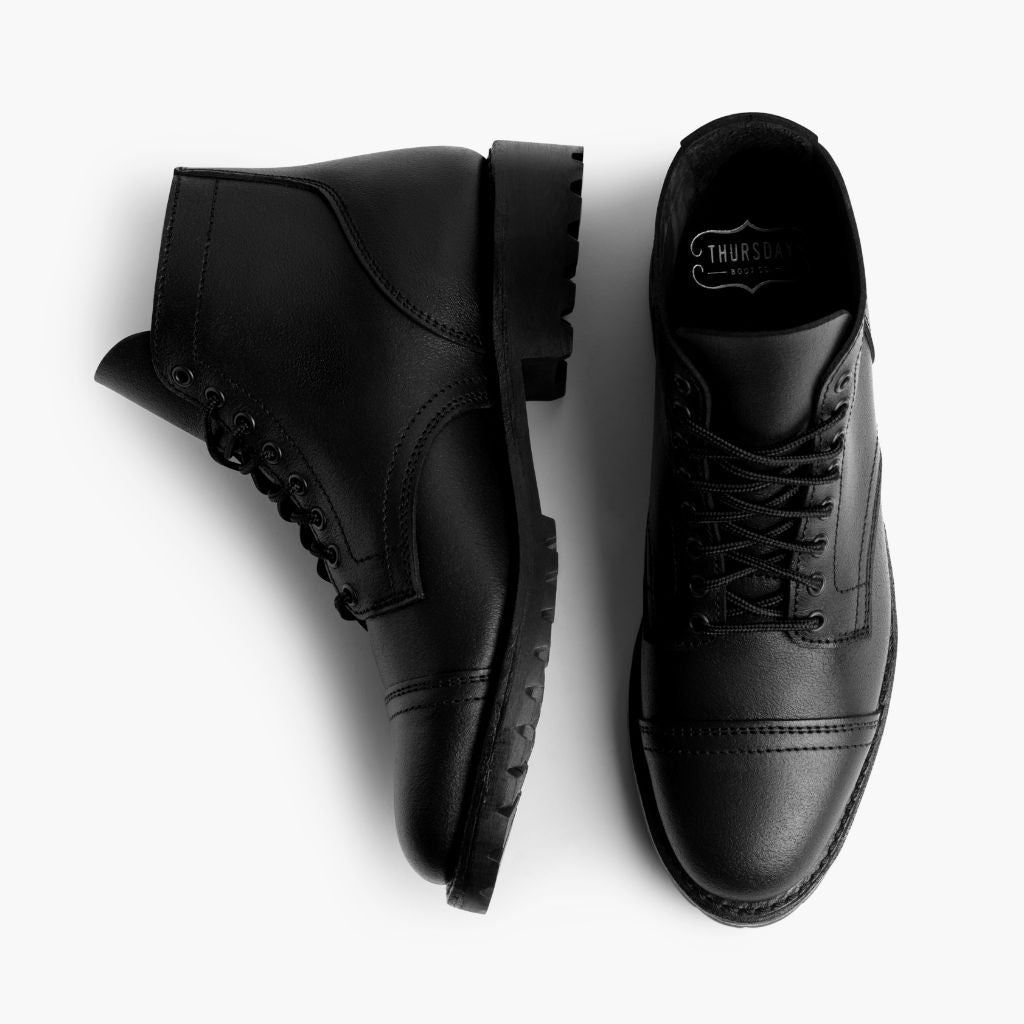 Vanguard Μαύρο Waxed Roughout Δερμάτινα μποτάκια Ανδρικό For Men - Ενισχυμένη φτέρνα & διπλές ραφές ακριβείας