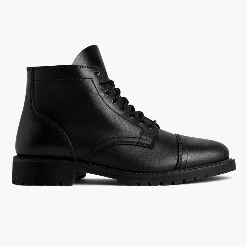 Vanguard Μαύρο Waxed Roughout Leather Boots Ανδρικό