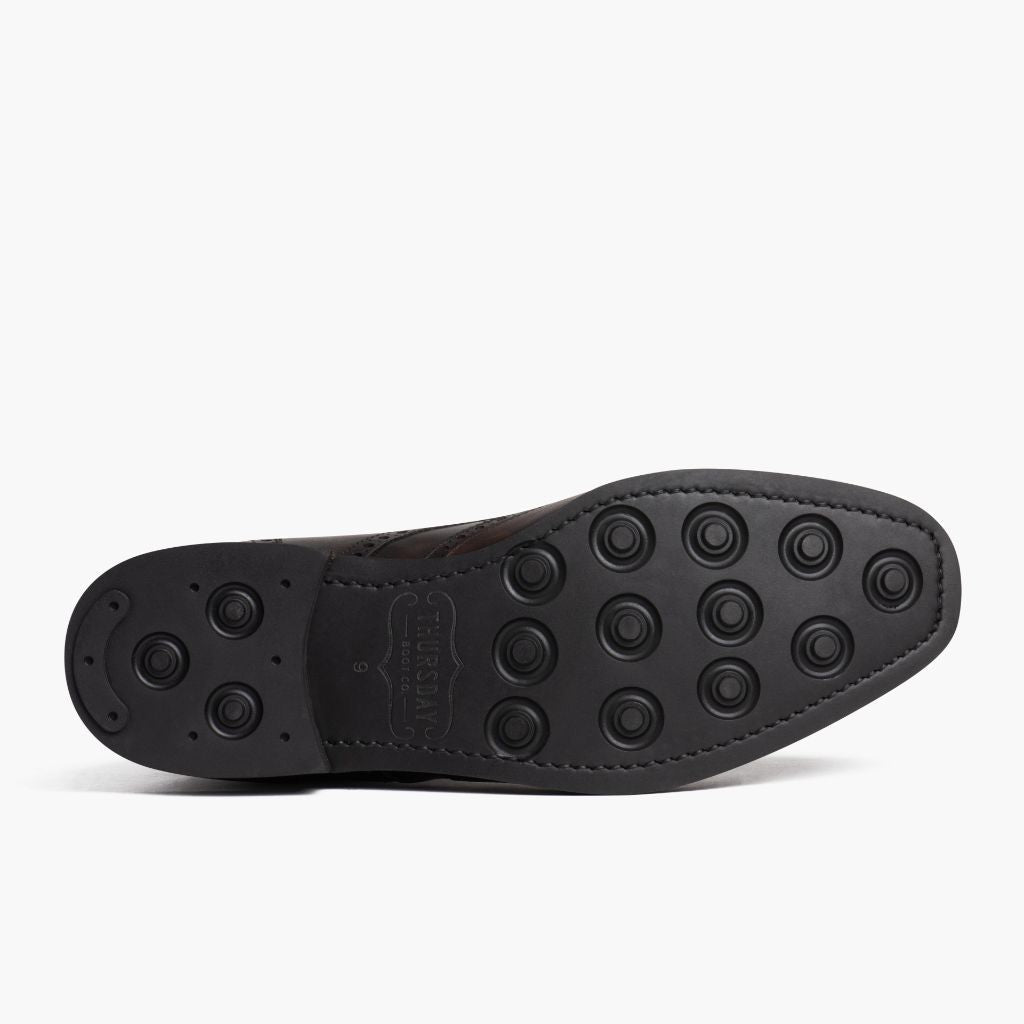 High-Traction Rubber Outsole & Lug Tread Pattern on Wingtip Dark Oak Δερμάτινα μποτάκια Ανδρικό For Men