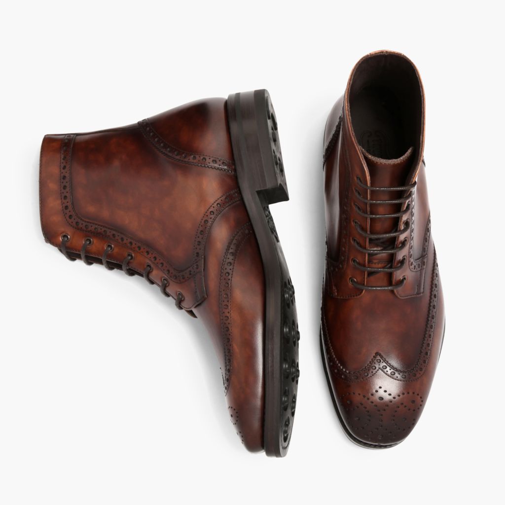 Wingtip Color #77 Δερμάτινα μποτάκια Ανδρικό For Men - Ενισχυμένη φτέρνα & διπλές ραφές ακριβείας