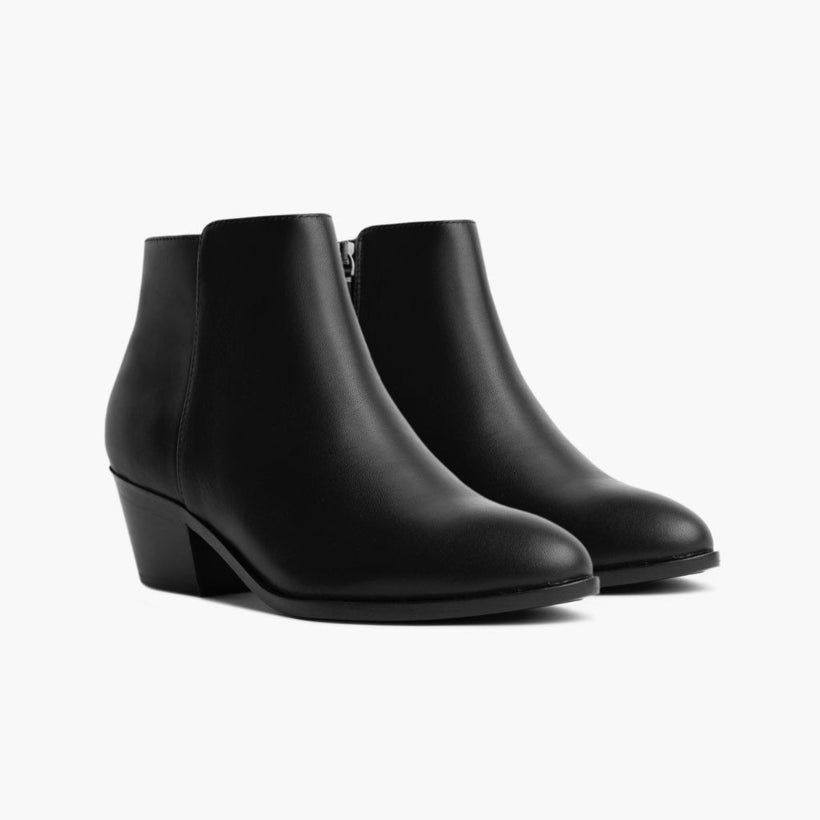 Downtown Μαύρο Leather Boots Γυναικείο