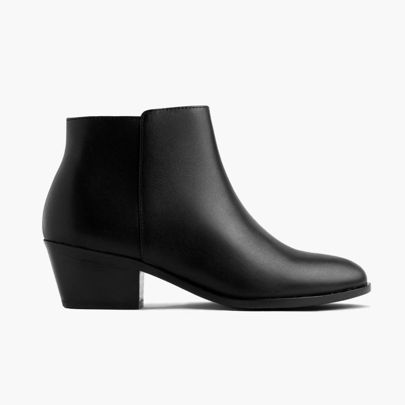 Downtown Μαύρο Leather Boots Γυναικείο