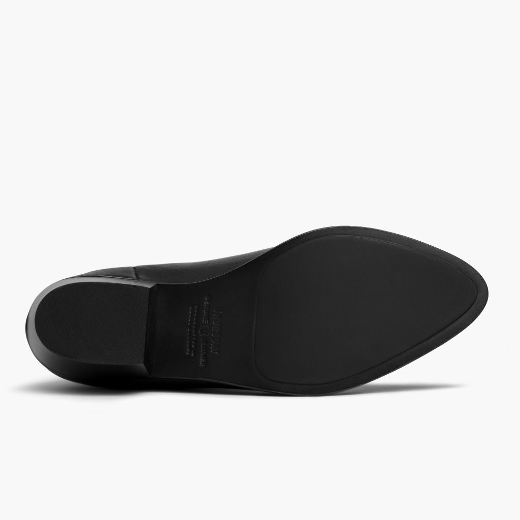 High-Traction Rubber Outsole & Lug Tread Pattern on Dreamer Bootie Μαύρο Δερμάτινα μποτάκια Γυναικείο