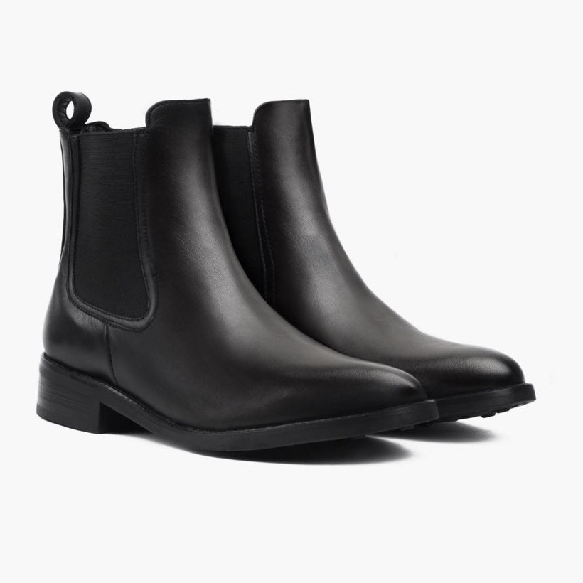 Duchess Μαύρο Leather Boots Γυναικείο