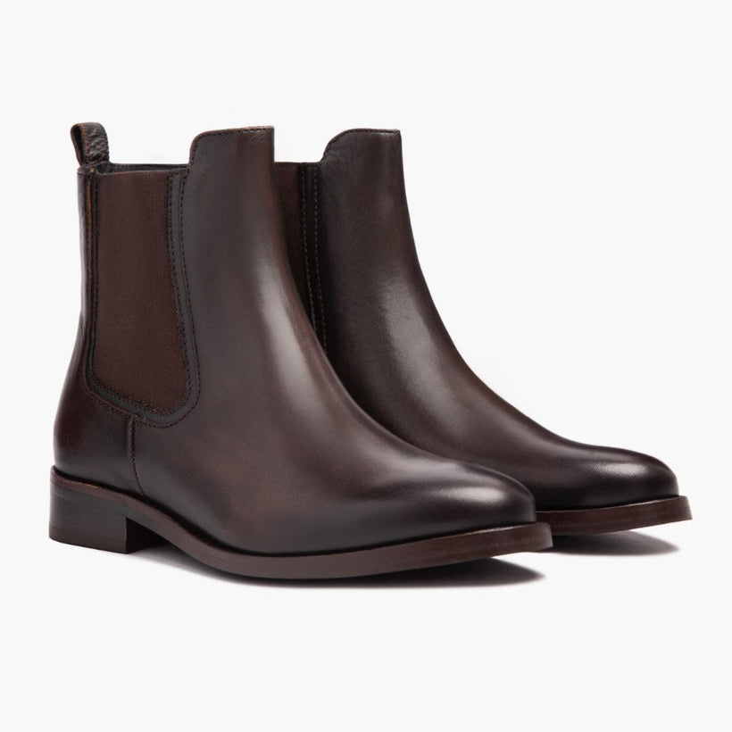 Duchess Μαύρο Coffee Leather Boots Γυναικείο