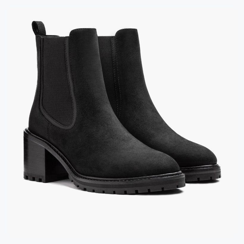Knockout Μαύρο Matte Leather Boots Γυναικείο