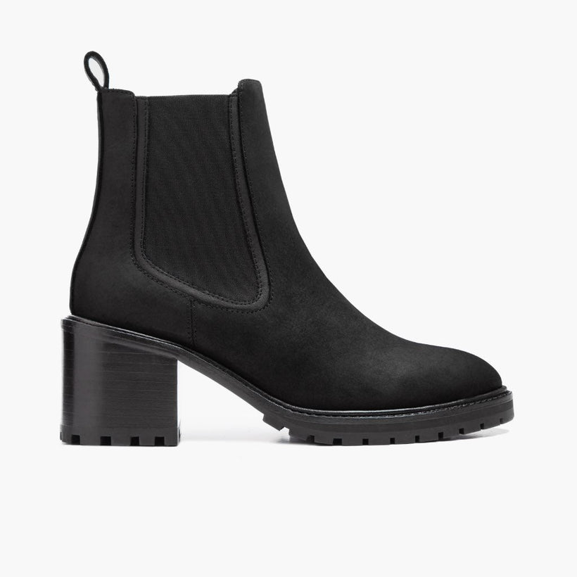 Knockout Μαύρο Matte Leather Boots Γυναικείο