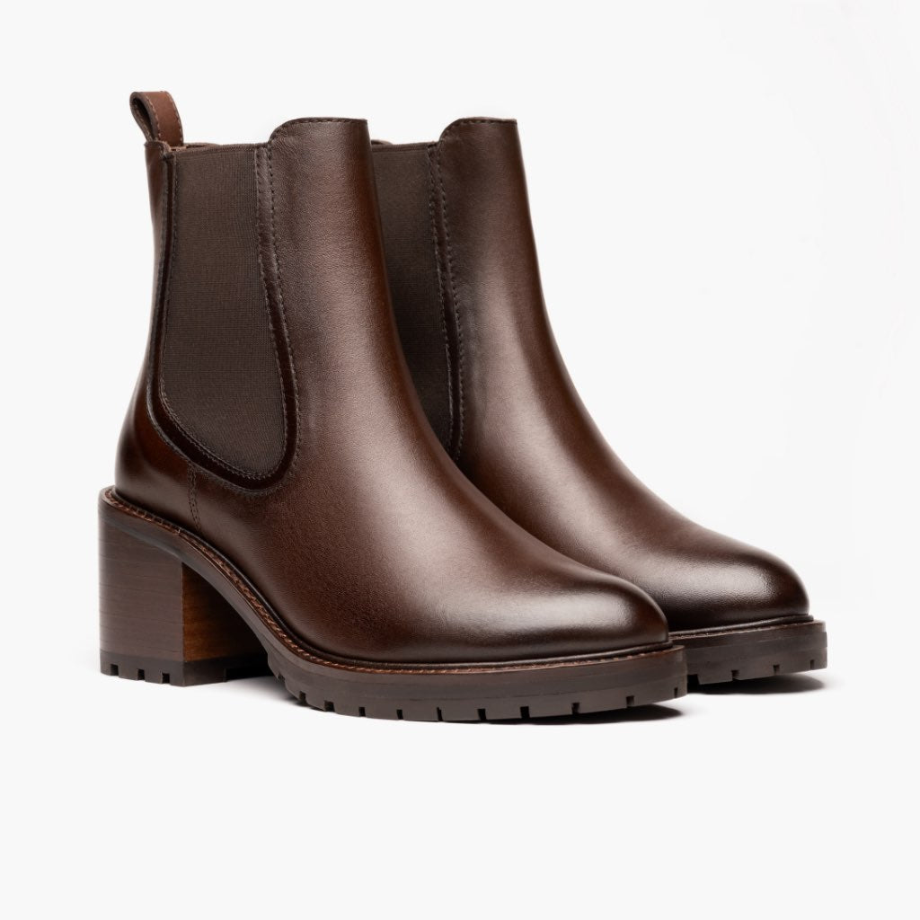 Chocolate Full-Grain leather Boots - Κατασκευή ραφής Goodyear & λεπτομέρεια μύτης παπουτσιού