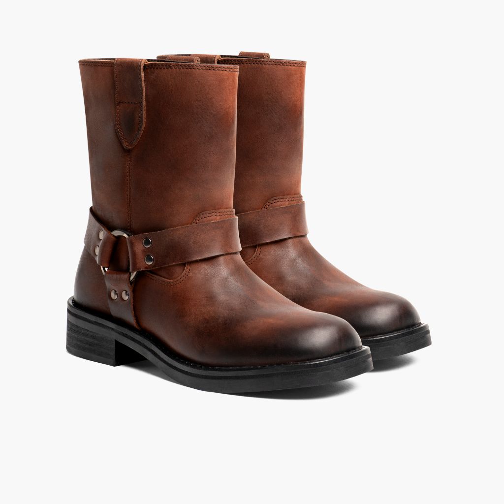 Brown Full-Grain leather Boots - Κατασκευή ραφής Goodyear & λεπτομέρεια μύτης παπουτσιού