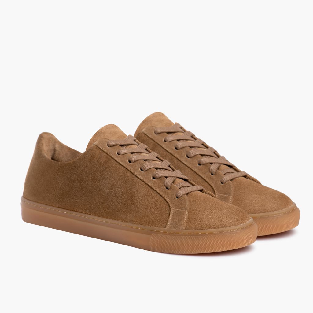 Premier Low Top Camel Δερμάτινα sneakers Γυναικείο in Camel Full-Grain Leather - Πλαϊνή όψη | Αγορά online