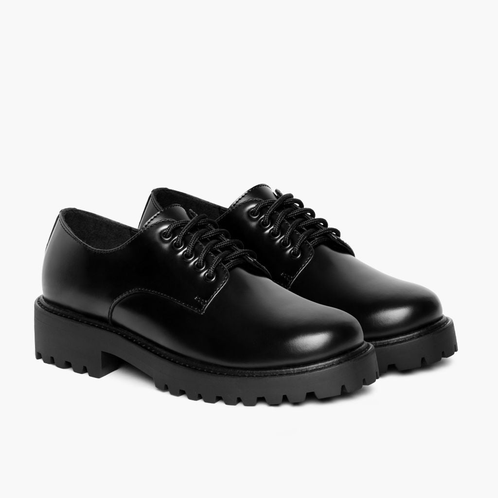 Renegade Μαύρο Δερμάτινα sneakers Γυναικείο σε μαύρο γνήσιο δέρμα μόσχου - Πλαϊνή όψη | Αγορά online