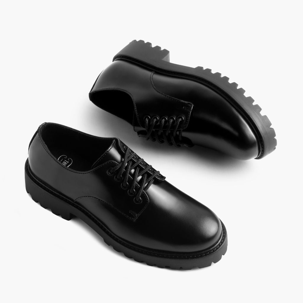 High-Traction Rubber Outsole & Lug Tread Pattern on Renegade Μαύρο Δερμάτινα sneakers Γυναικείο