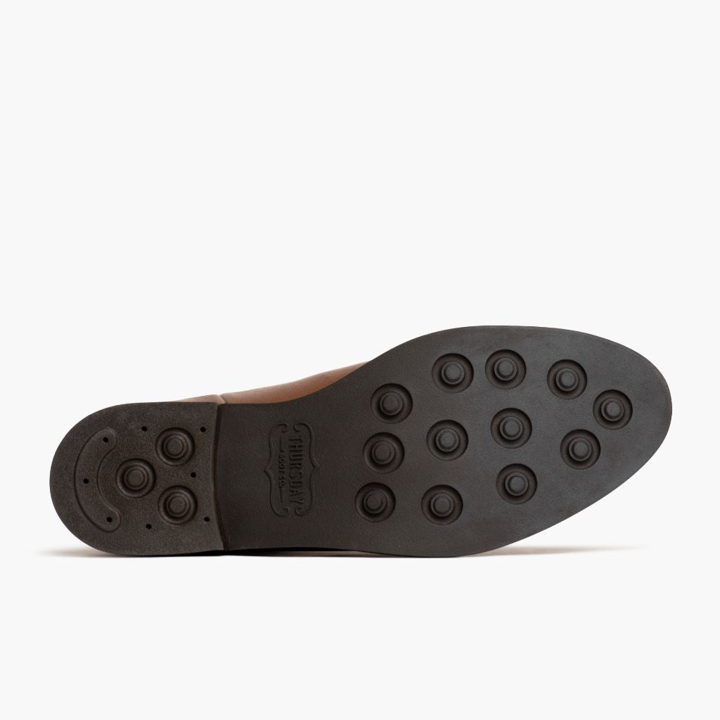 High-Traction Rubber Outsole & Lug Tread Pattern on Duchess Amber Wheat Δερμάτινα μποτάκια Γυναικείο
