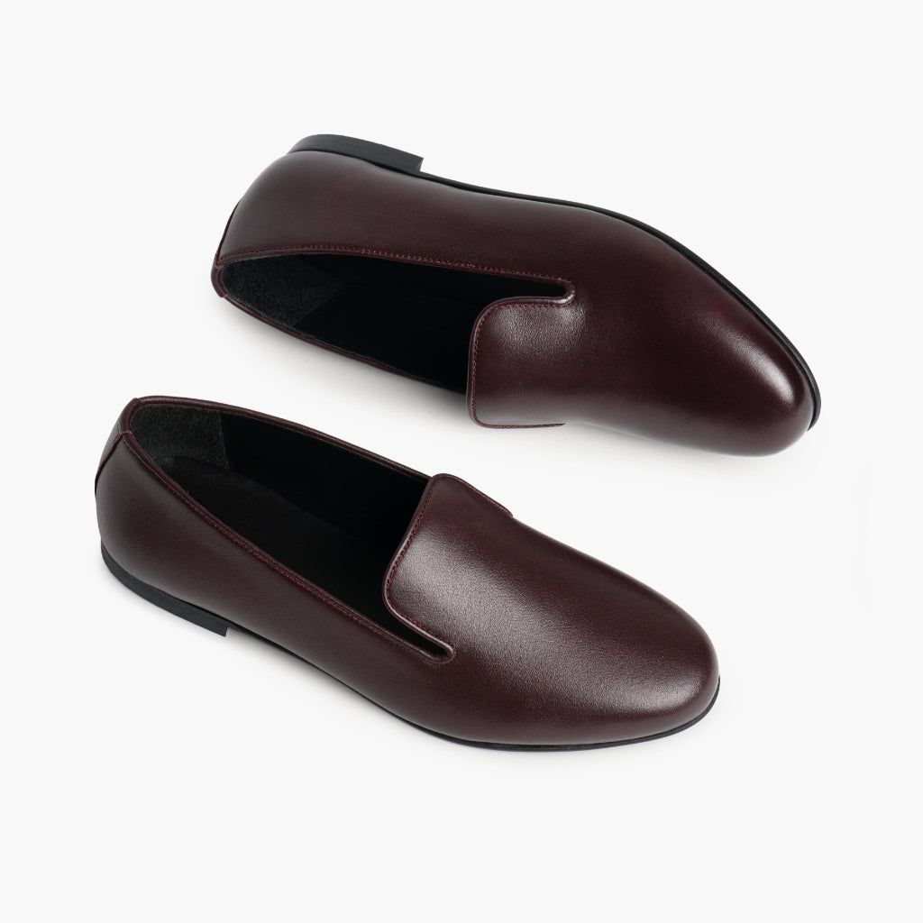 High-Traction Rubber Outsole & Lug Tread Pattern on Eden Βουργουνδίας Δερμάτινα μποτάκια Γυναικείο