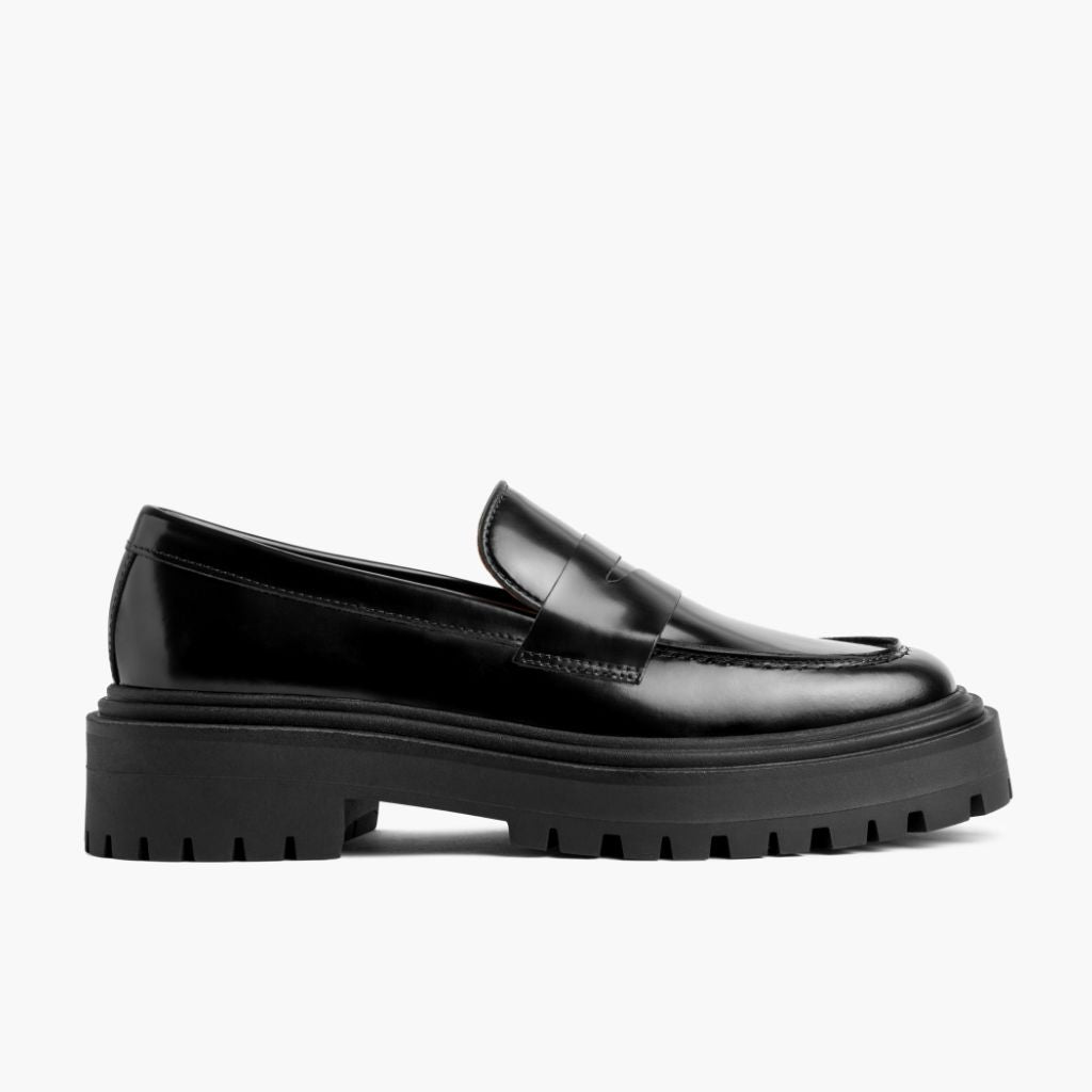 Black Full-Grain leather Loafers - Κατασκευή ραφής Goodyear & λεπτομέρεια μύτης παπουτσιού