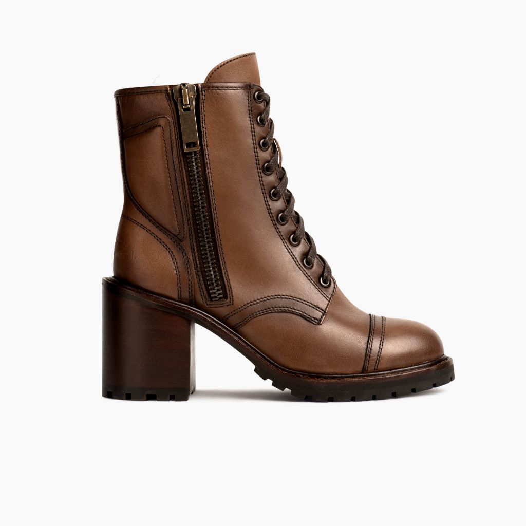 Rebel Amber Wheat Δερμάτινα μποτάκια Γυναικείο in Classic Full-Grain Leather - Πλαϊνή όψη | Αγορά online