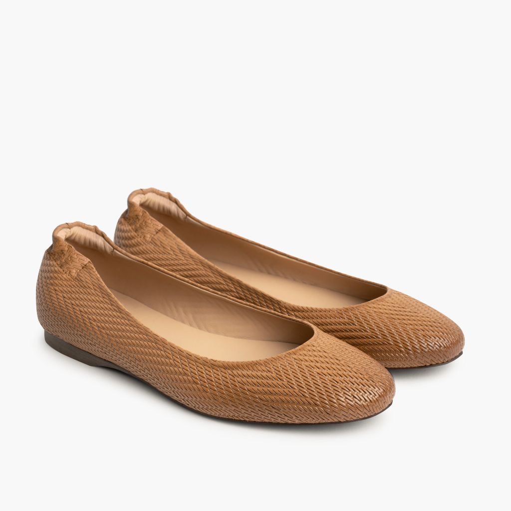 Scrunch Ταμπά Embossed Δερμάτινα μποτάκια Γυναικείο in Tan Full-Grain Leather - Πλαϊνή όψη | Αγορά online