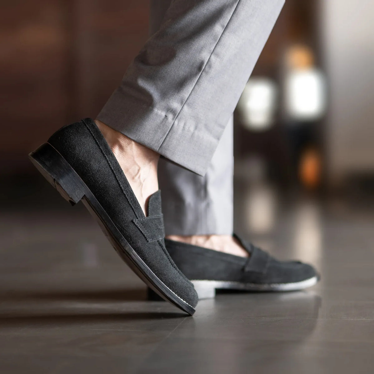 Orlaven Baxton Μαύρο Suede Δερμάτινα μοκασίνια Ανδρικό footwear image 10
