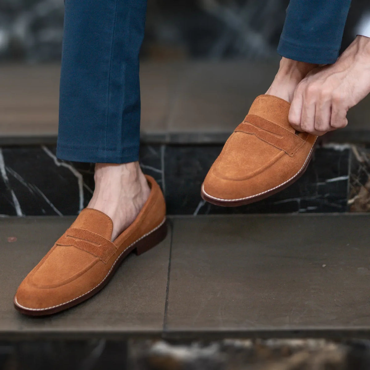 Orlaven Baxton Καφέ Suede Δερμάτινα μοκασίνια Ανδρικό footwear image 10