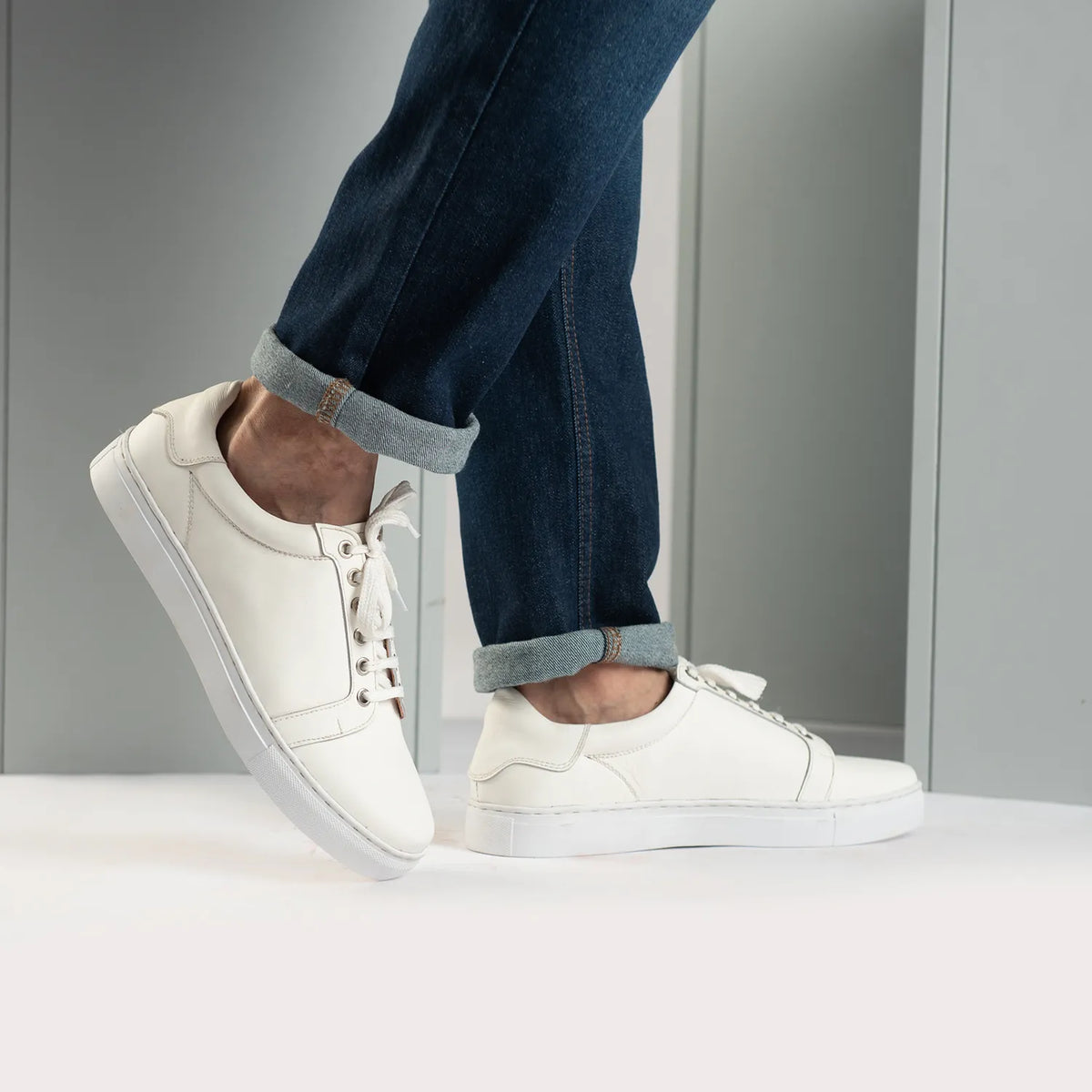 Orlaven Carter Runn White Δερμάτινα sneakers Ανδρικό footwear image 10