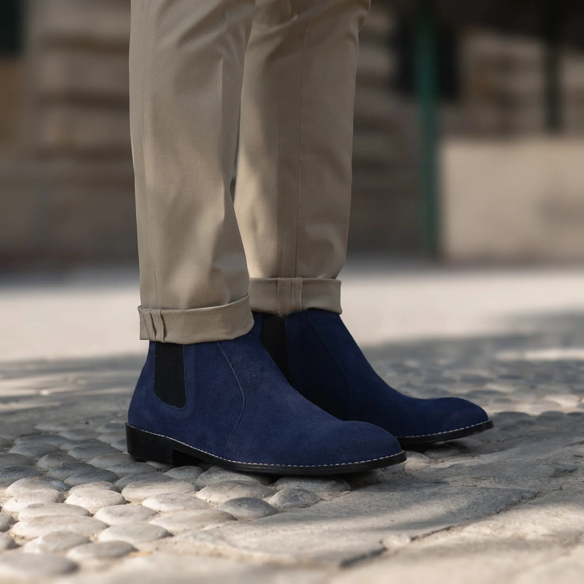 Orlaven Clarkson Chelsea Midnight Μπλε Suede Δερμάτινα μποτάκια Ανδρικό footwear image 10