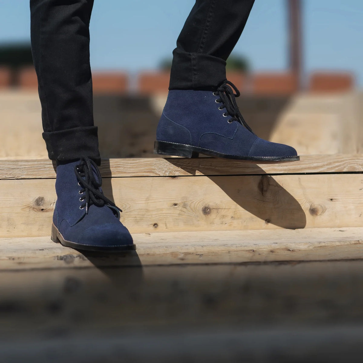 Orlaven Knight Derby Midnight Μπλε Suede Δερμάτινα μποτάκια Ανδρικό footwear image 10