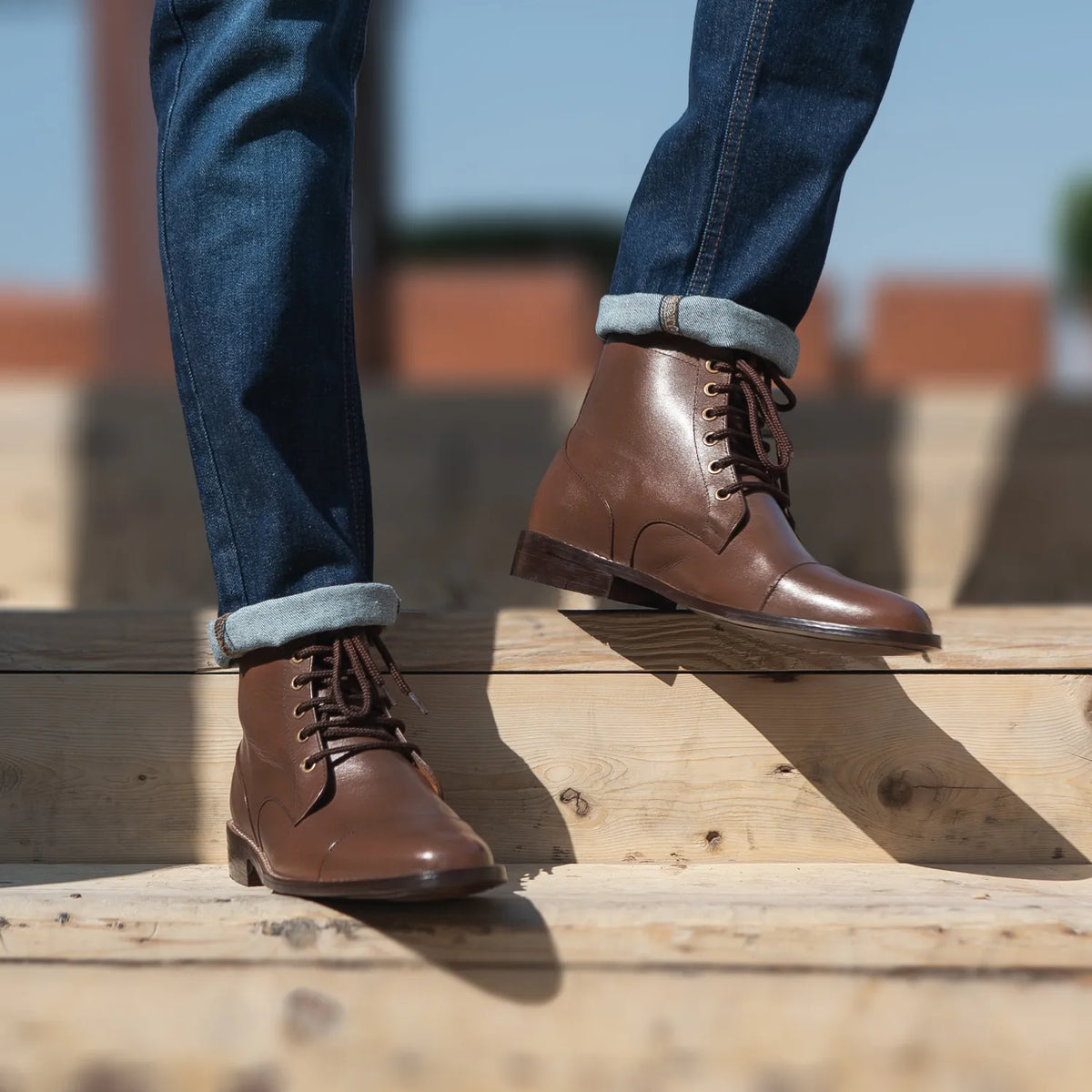 Orlaven Knight Derby Καφέ Δερμάτινα μποτάκια Ανδρικό footwear image 10