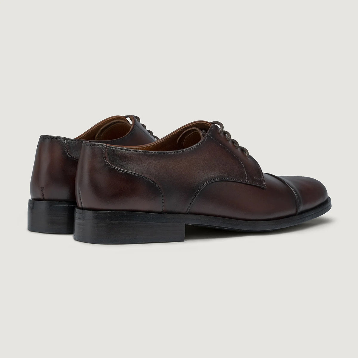 Attorney Derby Burnished Καφέ Δερμάτινα παπούτσια Ανδρικό For Men - Ενισχυμένη φτέρνα & διπλές ραφές ακριβείας