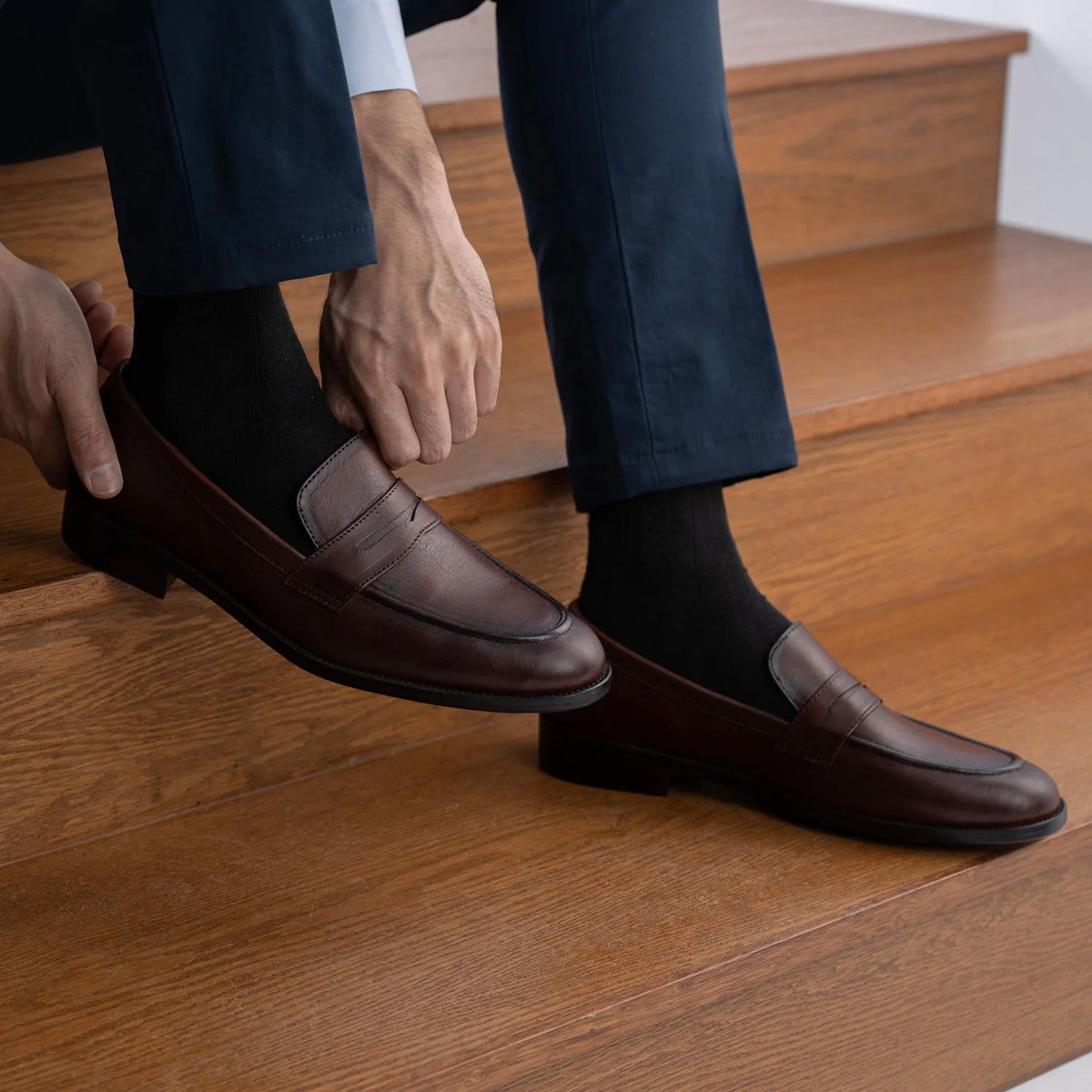 Orlaven Baxton Burnished Καφέ Δερμάτινα μοκασίνια Ανδρικό footwear image 10
